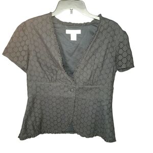 Silk Assets Short Sleeve Top Blacl M